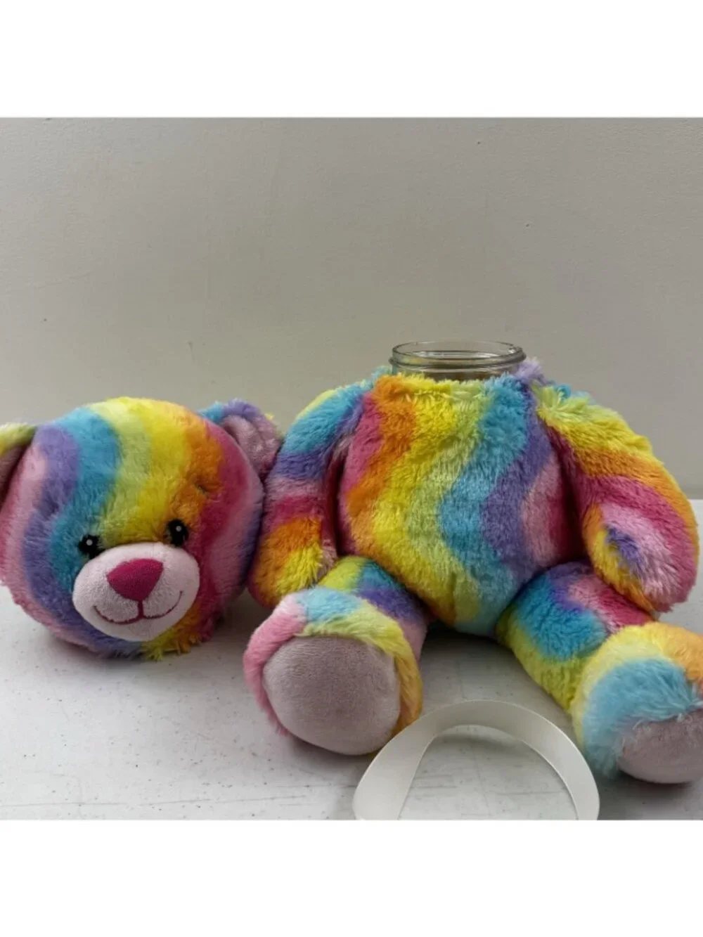 Bear Stash Jar Light Rainbow  Bear Plush Hide Valuables Secret Storage